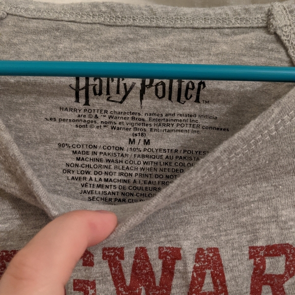 Hogwarts Alumni Harry Potter T-Shirt Heather Grey Top M Y2K preppy varsity house - Picture 2 of 6